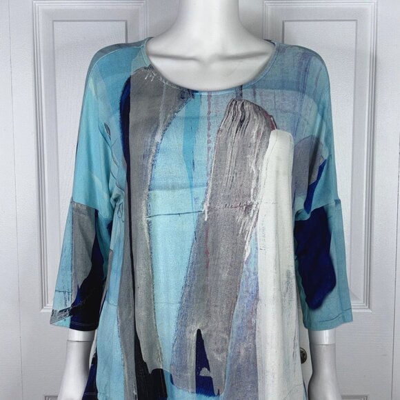 CLAIRE DESJARDINS women's 3/4 sleeve sweater large - Picture 2 of 2